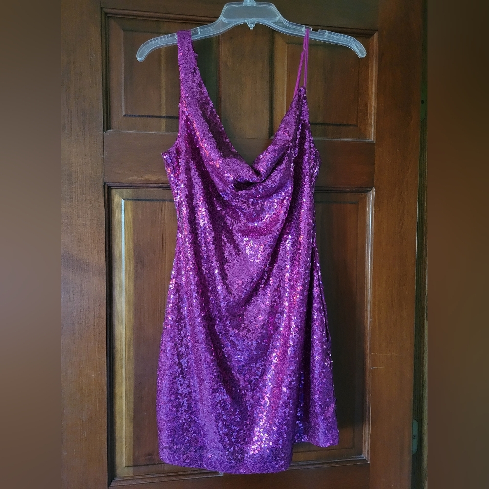 Lucy in the Sky Purple Sequin Dress